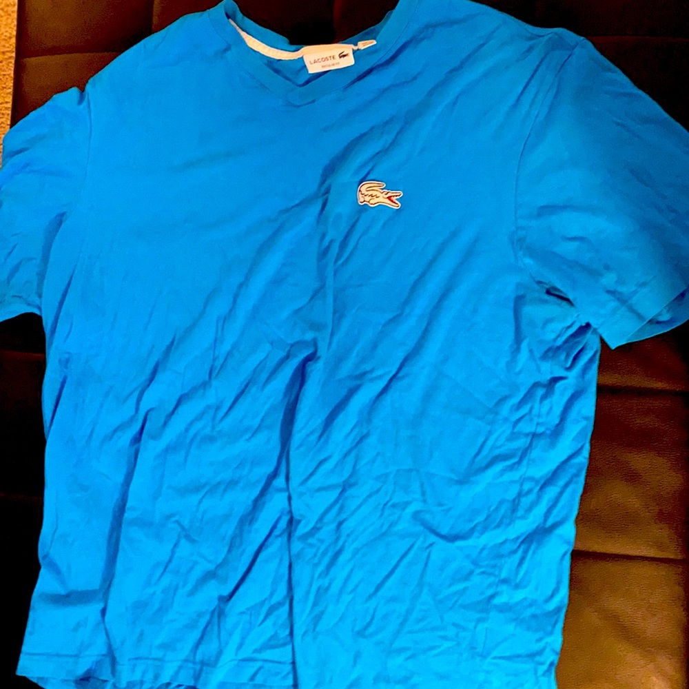 Lacoste v neck blue